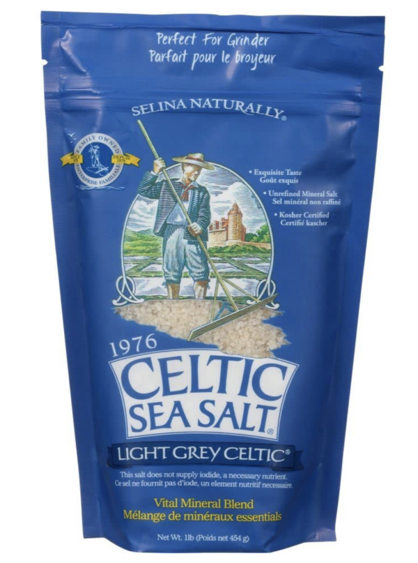 Light Grey Celtic Sea Salt 1 Pound Resealable Bag – Additive-Free, Delicious Sea Salt, Perfect for Cooking, Baking and More - Gluten-Free, Non-GMO Verified, Kosher and Paleo-Friendly